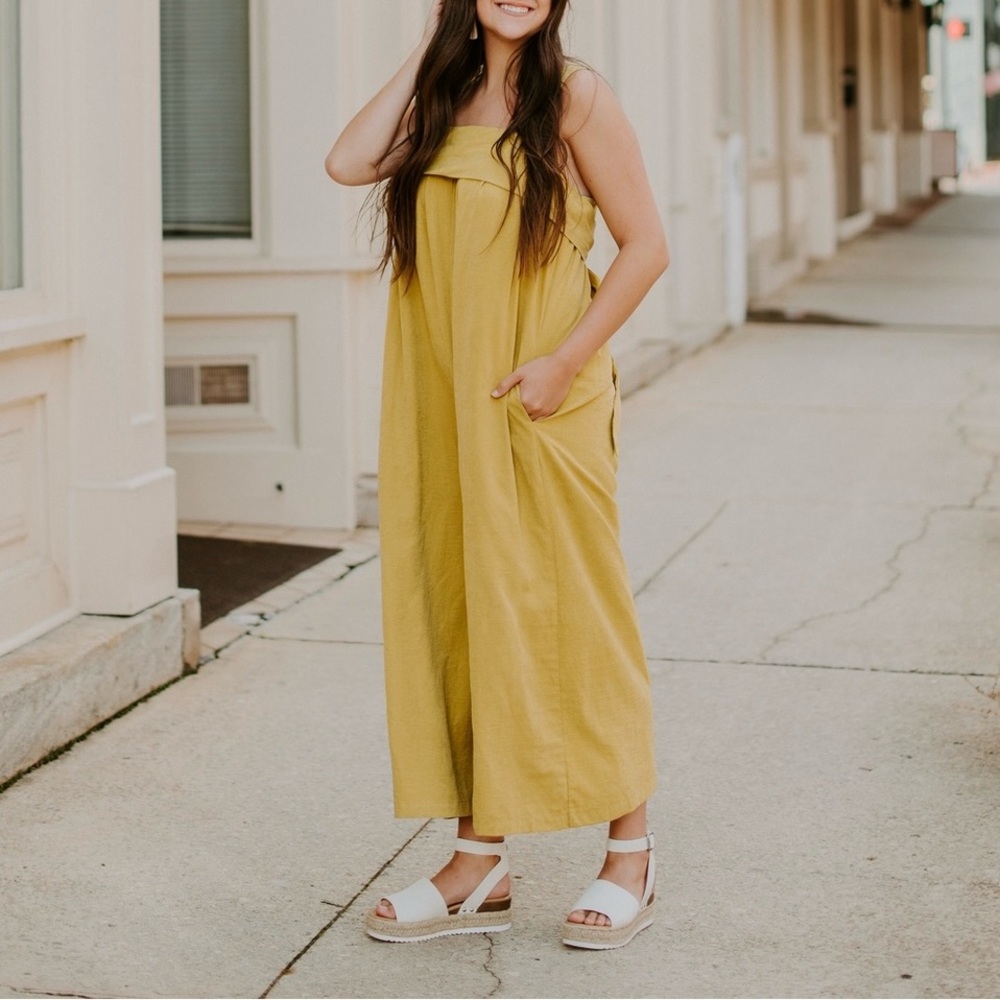 Wide leg romper